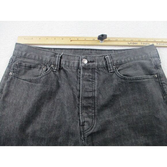 Levis Jeans 562 Mens Size 36x30 (36x27) Black Label Denim 5 Button Fly Dark Wash - Picture 4 of 14